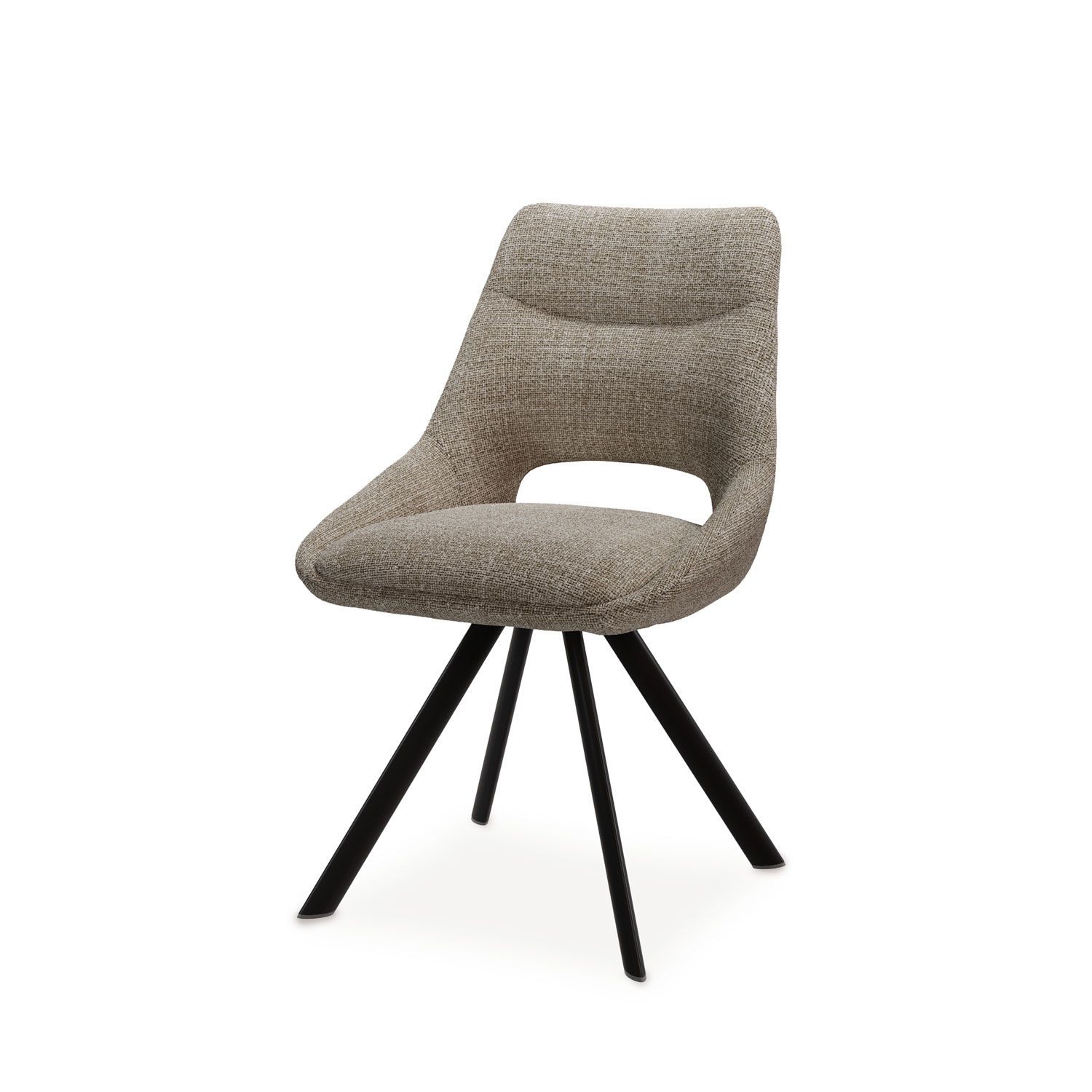 SILLA DE COMEDOR CALLIE TAPIZADA PATAS METALICAS ESTILO INDUSTRIAL