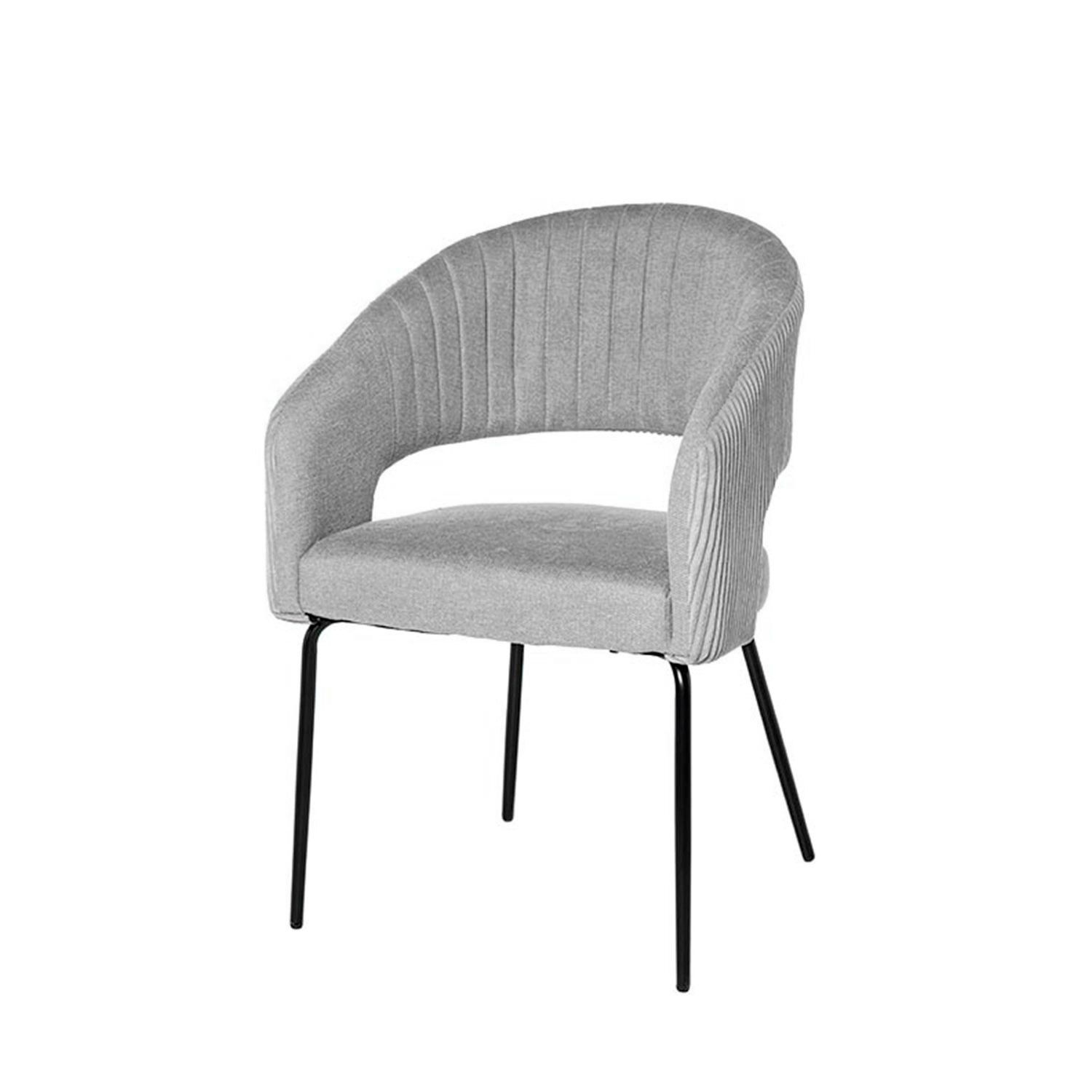 SILLA DE COMEDOR ELEONOR TAPIZADA PATAS METALICAS ESTILO MODERNO