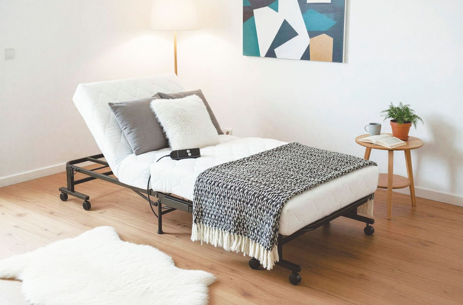 CAMA ARTICULADA SUPLETORIA PLEGABLE MOTORIZADA 85 x 195 CM