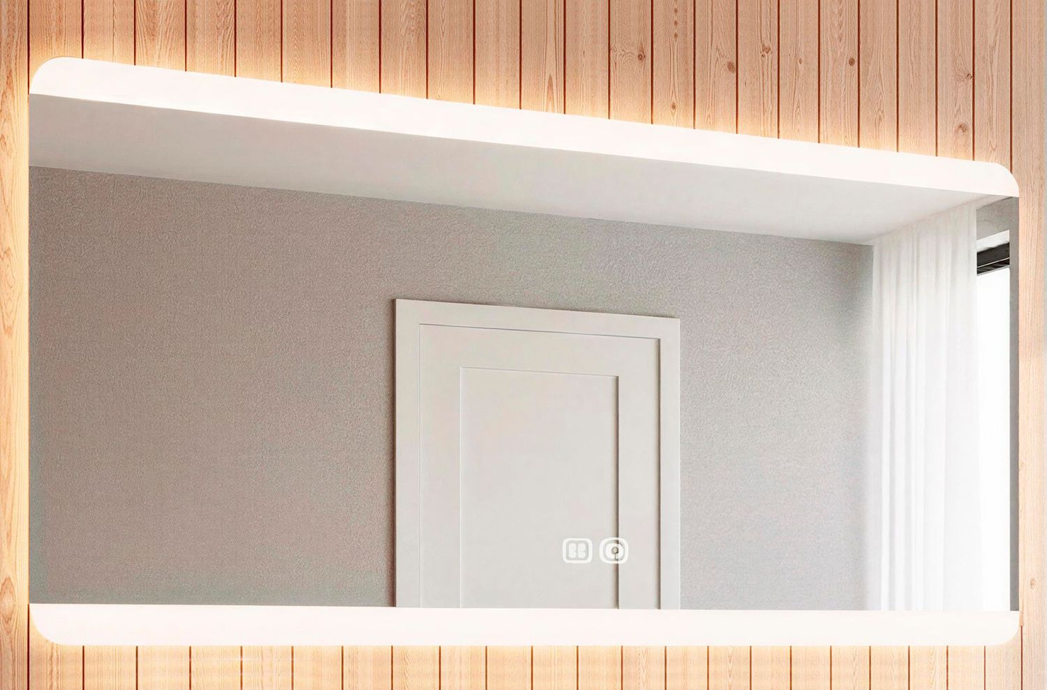 ESPEJO PARED CON ILUMINACION LED Y FUNCION ANTIVAHO SQUARE 130 x 80 CM