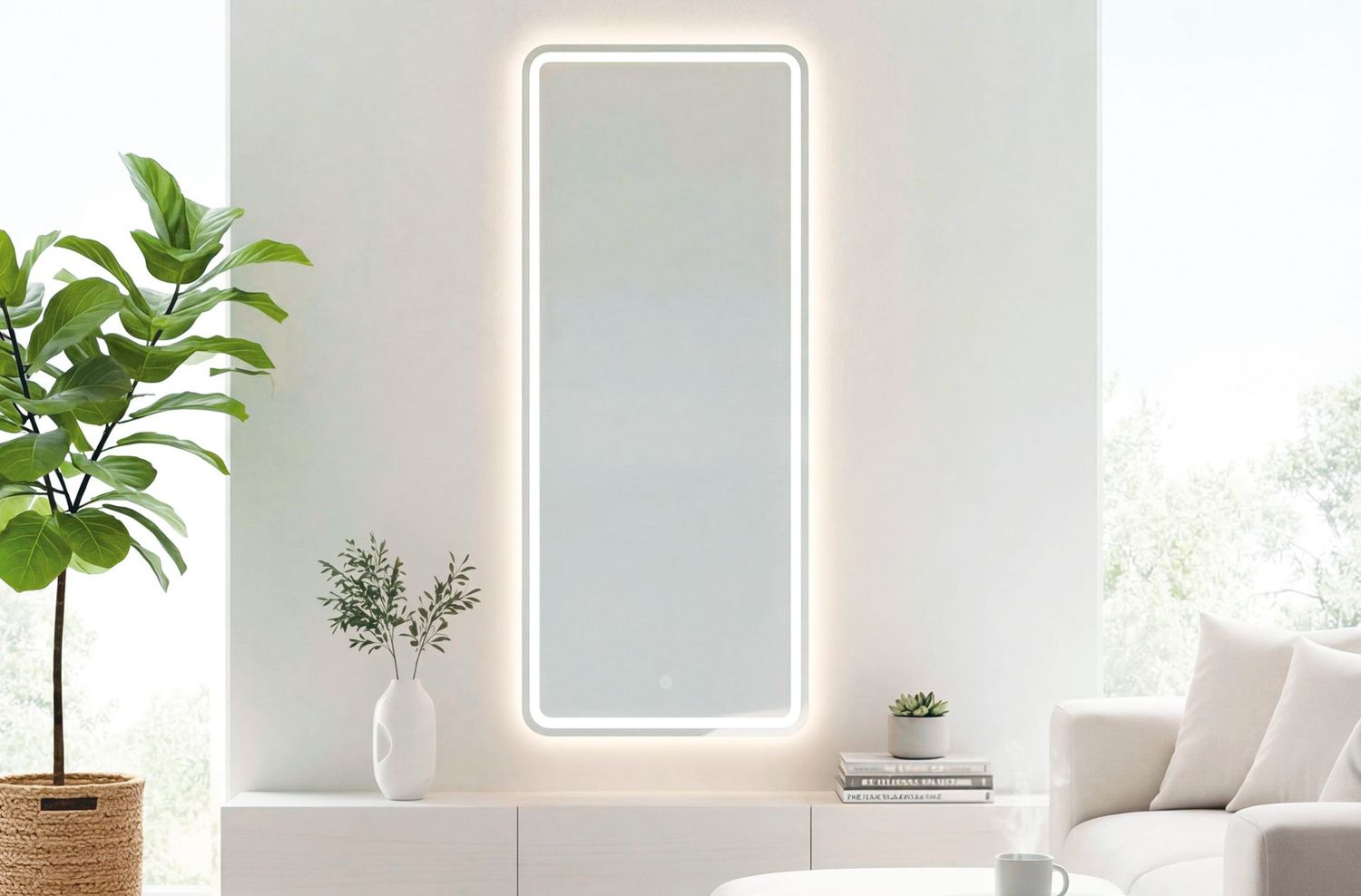 ESPEJO PARED CON ILUMINACION LED SCARLETT 65 X 165 CM