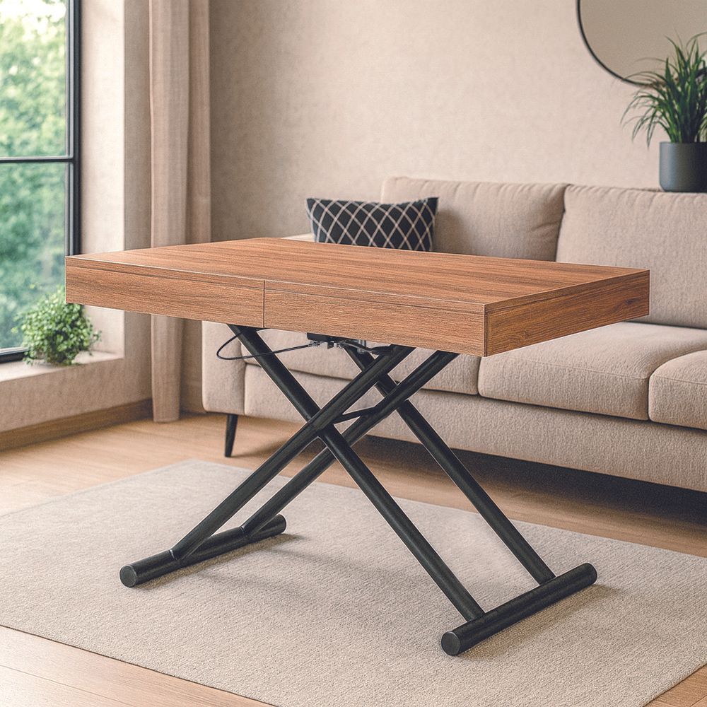 MESA DE CENTRO ELEVABLE Y EXTENSIBLE 120 x 75 NEMESIS