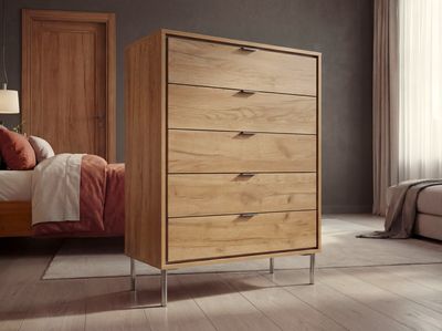 COMODA 5 CAJONES SFORZA ROBLE NATURAL