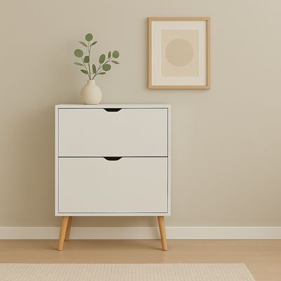 ZAPATERO FIANO BLANCO DOS PUERTAS PATA MADERA ESTILO NORDICO ZAPATERO FIANO BLANCO DOS PUERTAS PATA MADERA ESTILO NORDICO