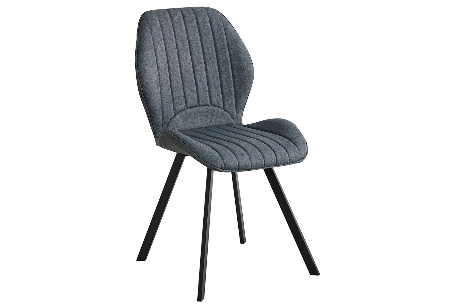 SILLA DE COMEDOR DELAWARE TAPIZADA PATA METALICA NEGRA ESTILO INDUSTRIAL