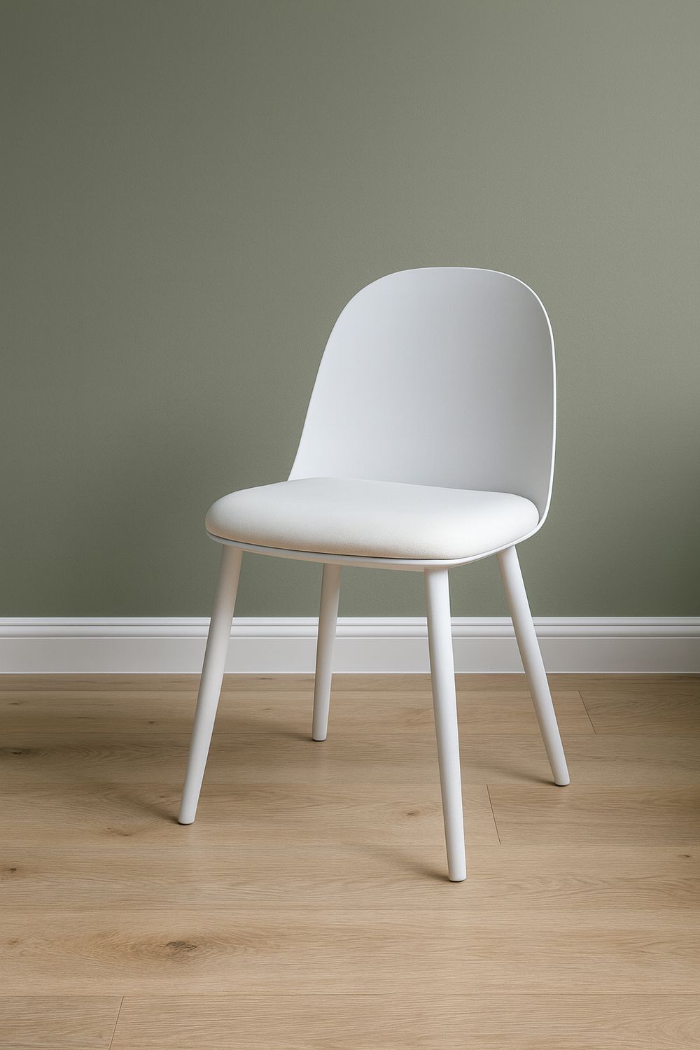 SILLA DE COMEDOR EWING POLIPROPILENO ASIENTO TAPIZADO SIMILPIEL BLANCO SILLA DE COMEDOR EWING POLIPROPILENO ASIENTO TAPIZADO SIMILPIEL BLANCO