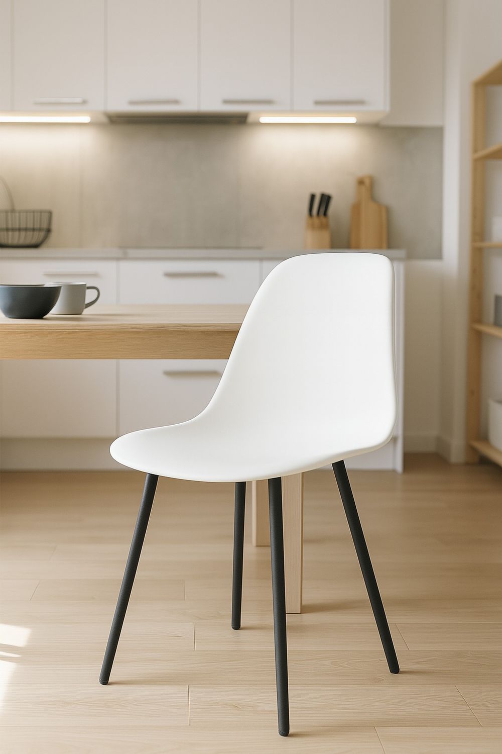 SILLA DE COMEDOR ATLANTIC POLIPROPILENO Y PATAS DE METAL NEGRA SILLA DE COMEDOR ATLANTIC POLIPROPILENO Y PATAS DE METAL NEGRA