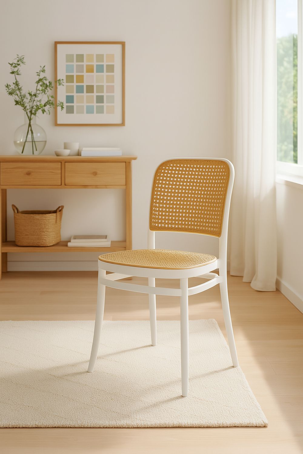 SILLA DE COMEDOR DREXEL POLIPROPILENO BLANCO IMITACION RATAN SILLA DE COMEDOR DREXEL POLIPROPILENO BLANCO IMITACION RATAN