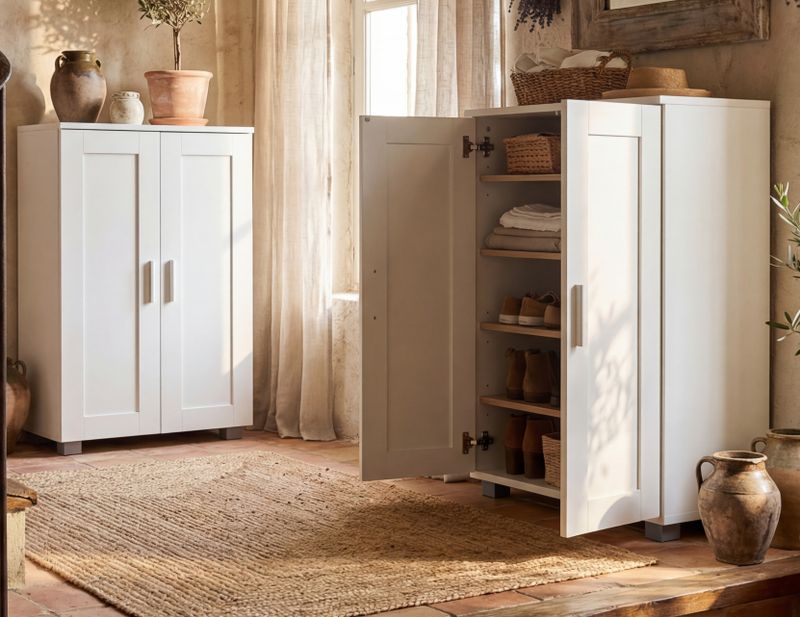 ZAPATERO 2 PUERTAS ABATIBLES BLANCO NAPOLES ESTILO NORDICO ZAPATERO 2 PUERTAS ABATIBLES BLANCO NAPOLES ESTILO NORDICO