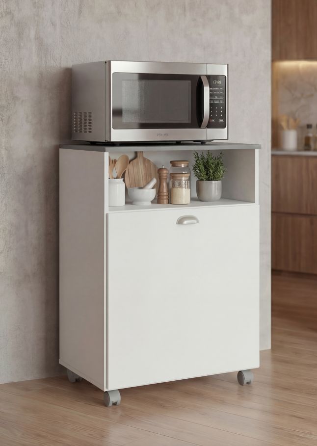 MUEBLE AUXILIAR LAVANDERIA RUEDAS ASFELD2 BLANCO MUEBLE AUXILIAR LAVANDERIA RUEDAS ASFELD2 BLANCO