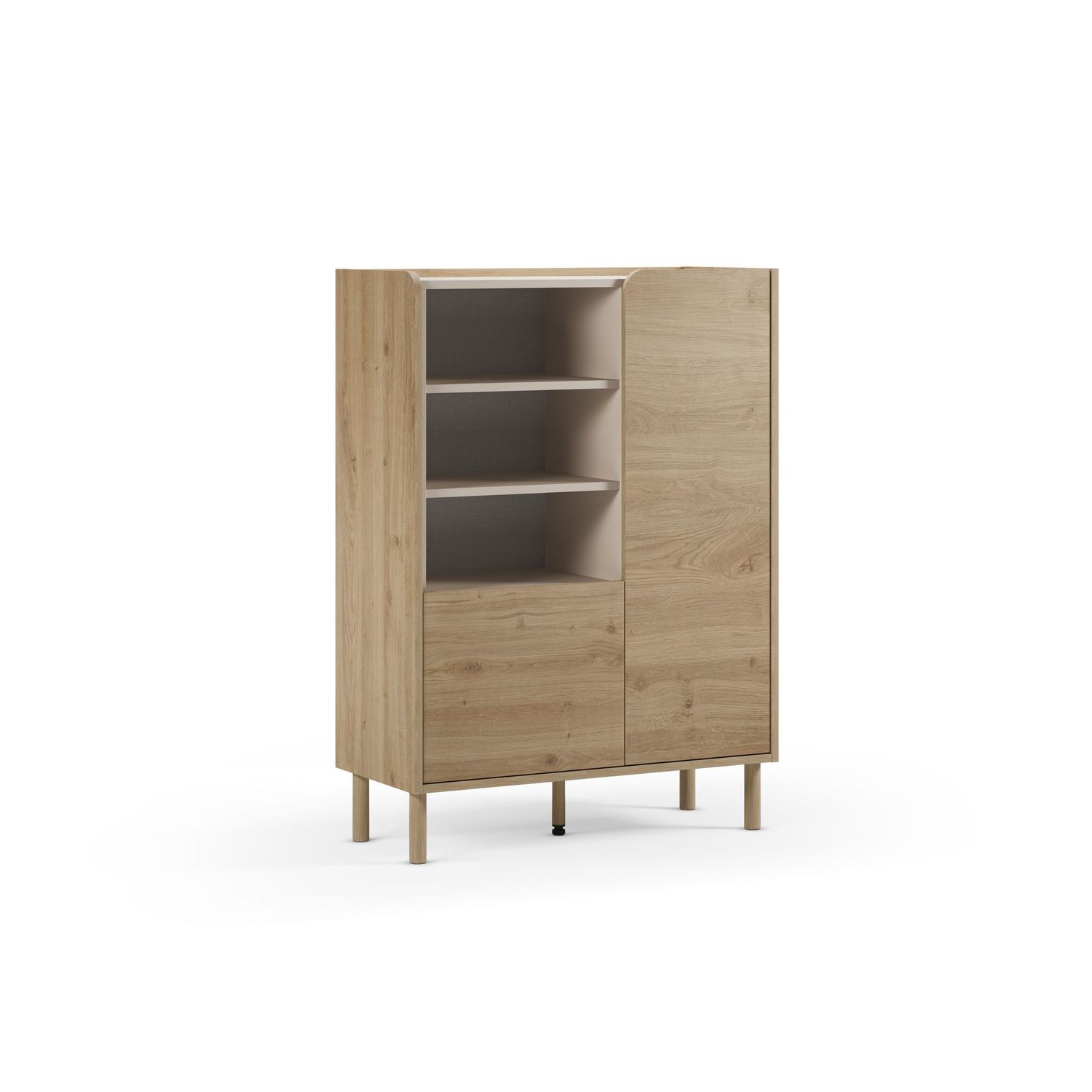 MUEBLE AUXILIAR MONZA 2 PUERTAS 3 HUECOS ROBLE CADIZ/VISON MUEBLE AUXILIAR MONZA 2 PUERTAS 3 HUECOS ROBLE CADIZ/VISON
