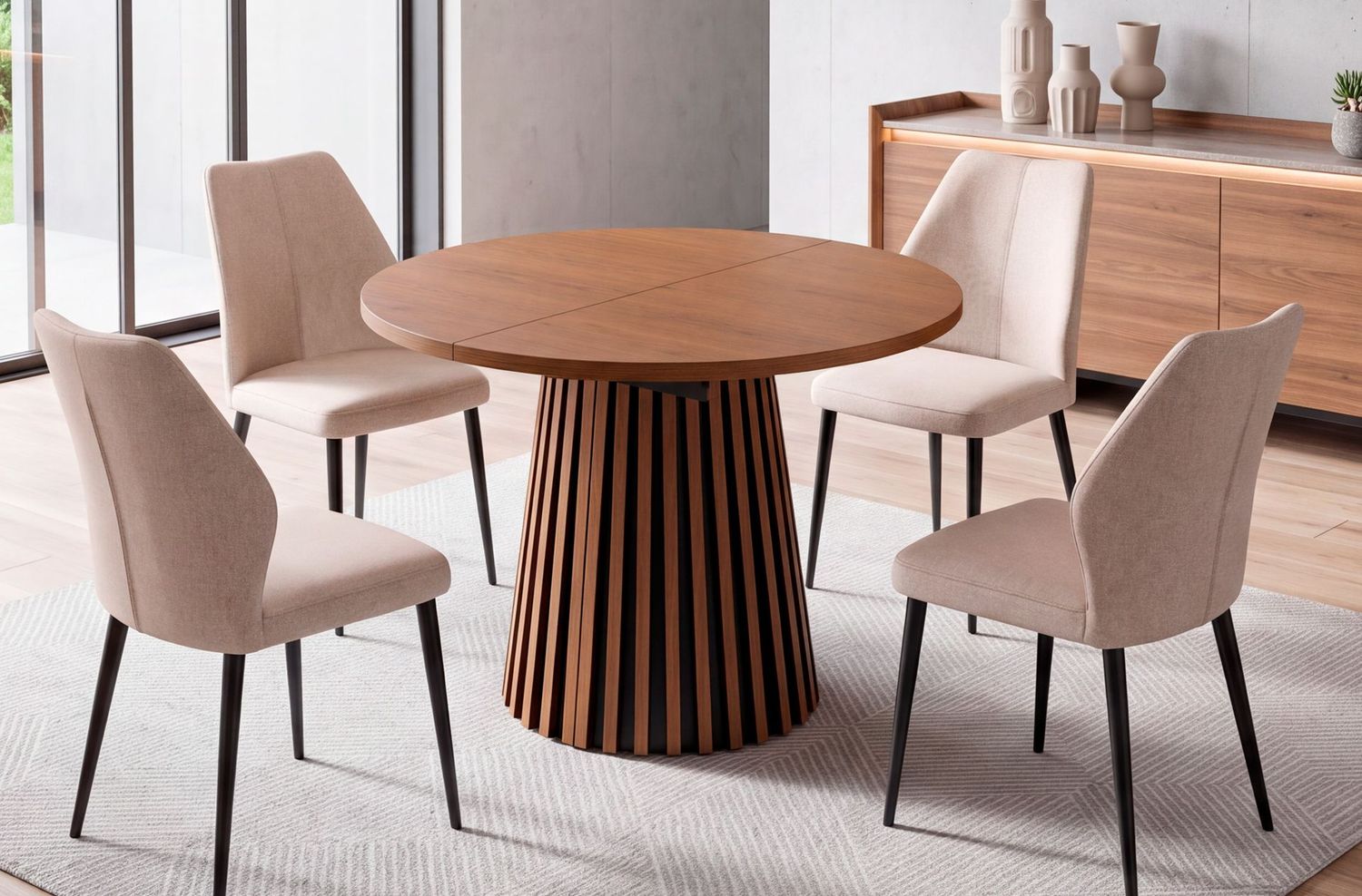 MESA COMEDOR EXTENSIBLE BRANDON 120 - 160 - 200 CM MESA COMEDOR EXTENSIBLE BRANDON 120 - 160 - 200 CM