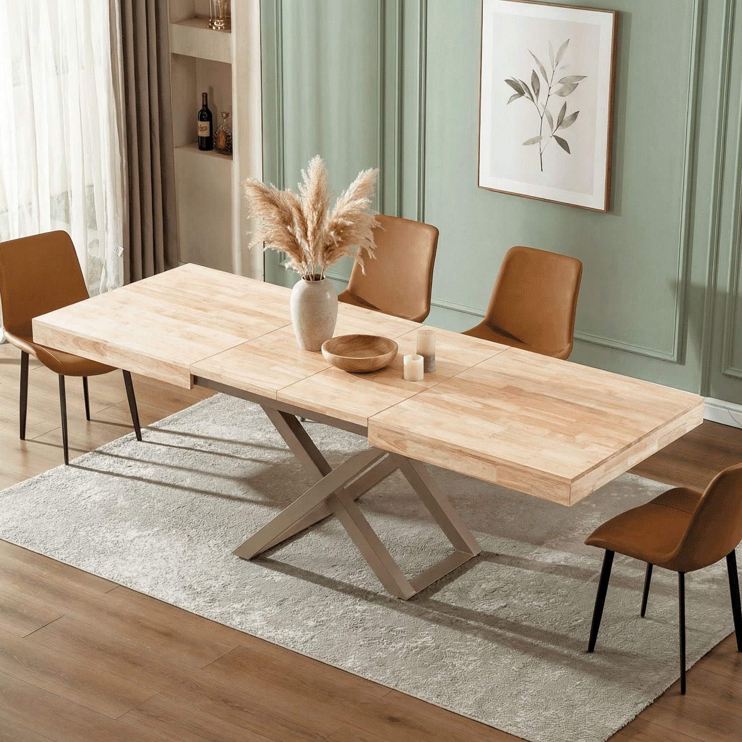 MESA ELEVABLE Y EXTENSIBLE TROYA 160 - 200 - 240 x 90 CM NORDISH / TAUPE
