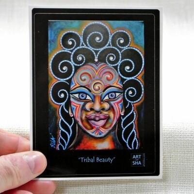 &quot;Tribal Beauty&quot; Sticker