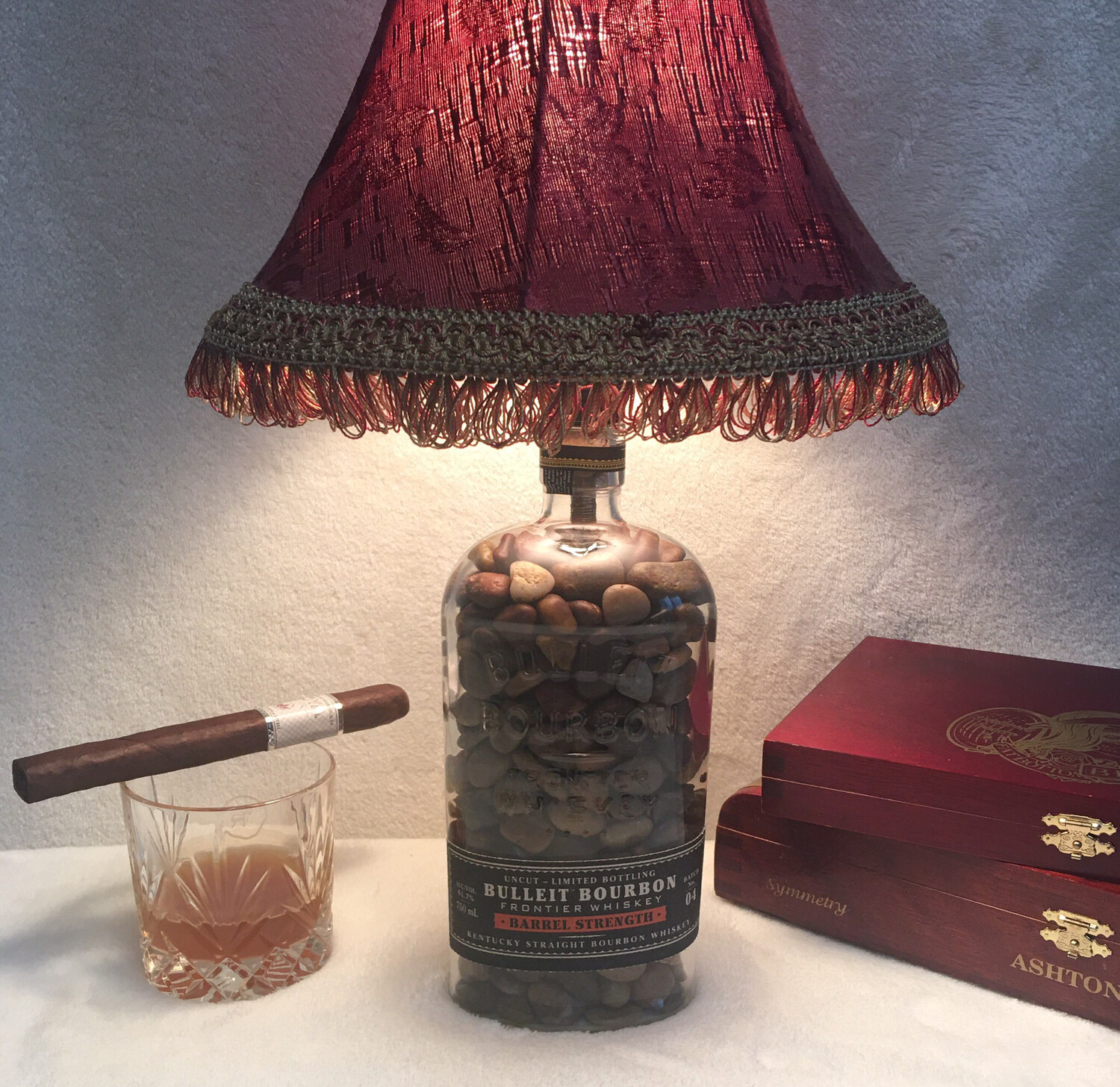 Bulleit Bourbon Frontier Whiskey Bottle  Lamp