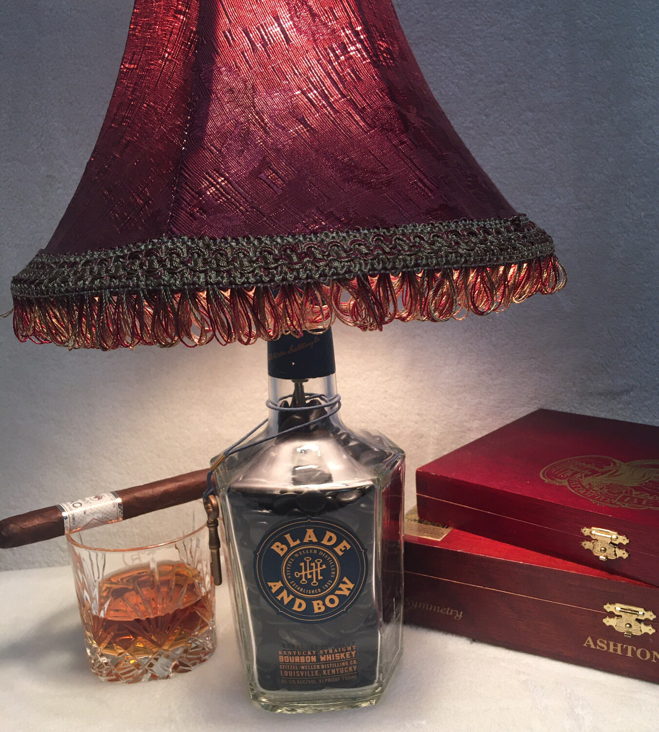 Longbranch Bourbon Whiskey Bourbon by Wild Turkey Liquor Bottle Lamp