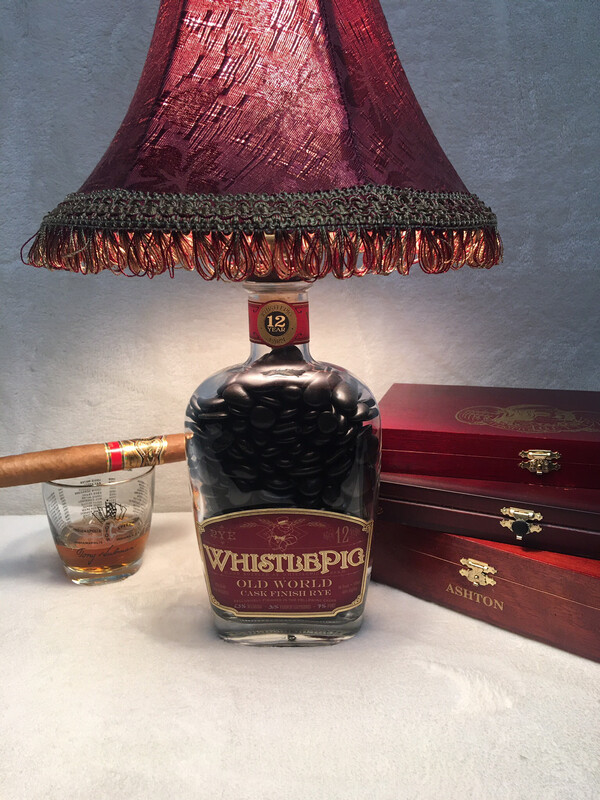 WhistlePig 12 year Cask Finish Rye Whiskey Bourbon Bottle Lamp