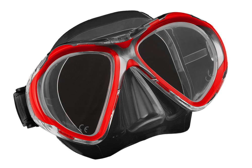 ScubaForce Maske  VISION II MASK Rot Transparent