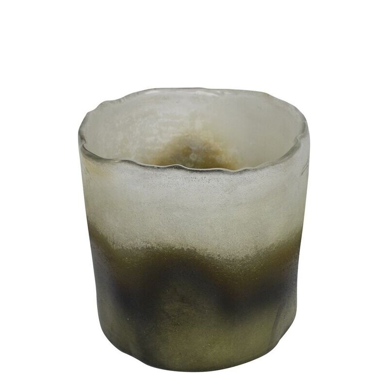 Glaswindlicht olive, mudgeblasen.