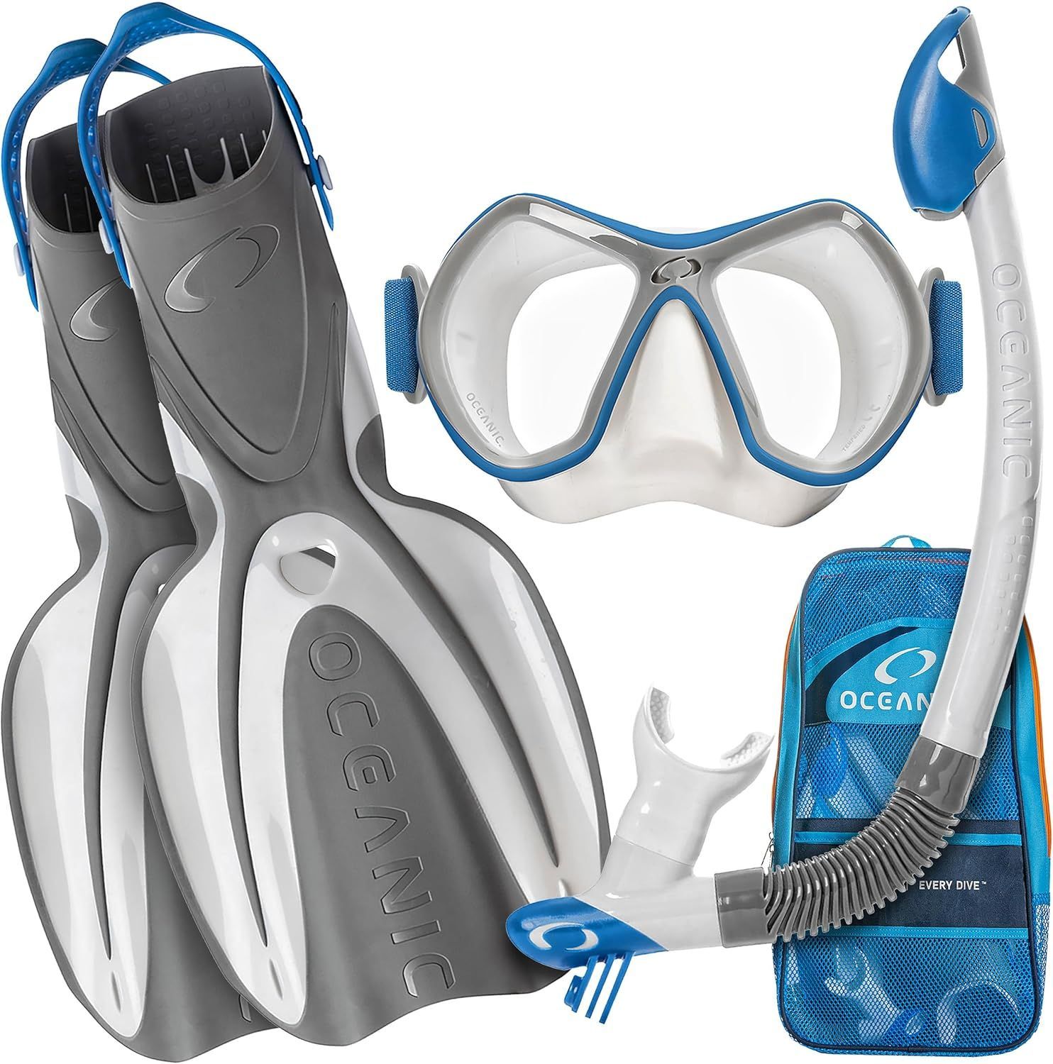 Oceanic Schnorchel Set für Erwachsene S/M, Gr. 37 - 41