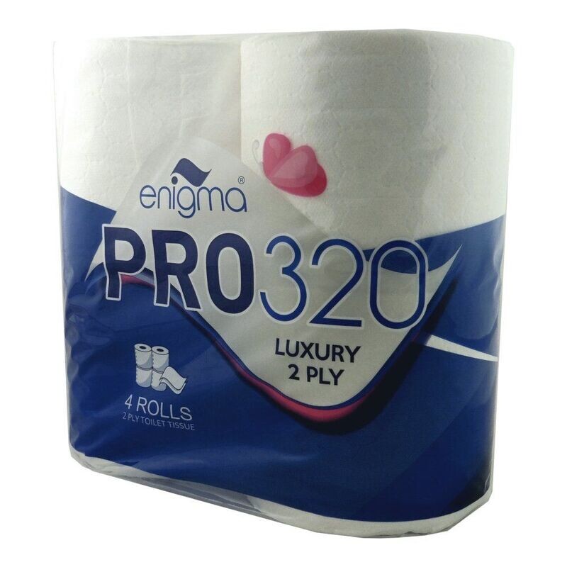 320 Pro 2ply Extra long Standard Fit Toilet Rolls (36 rolls)