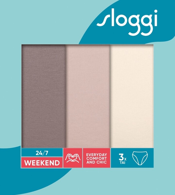 Pack 3 Bragas Sloggi weekend cotton