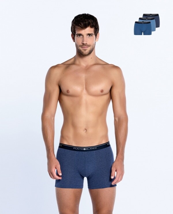Pack 3 Boxers Punto Blanco 53438 Basics blue
