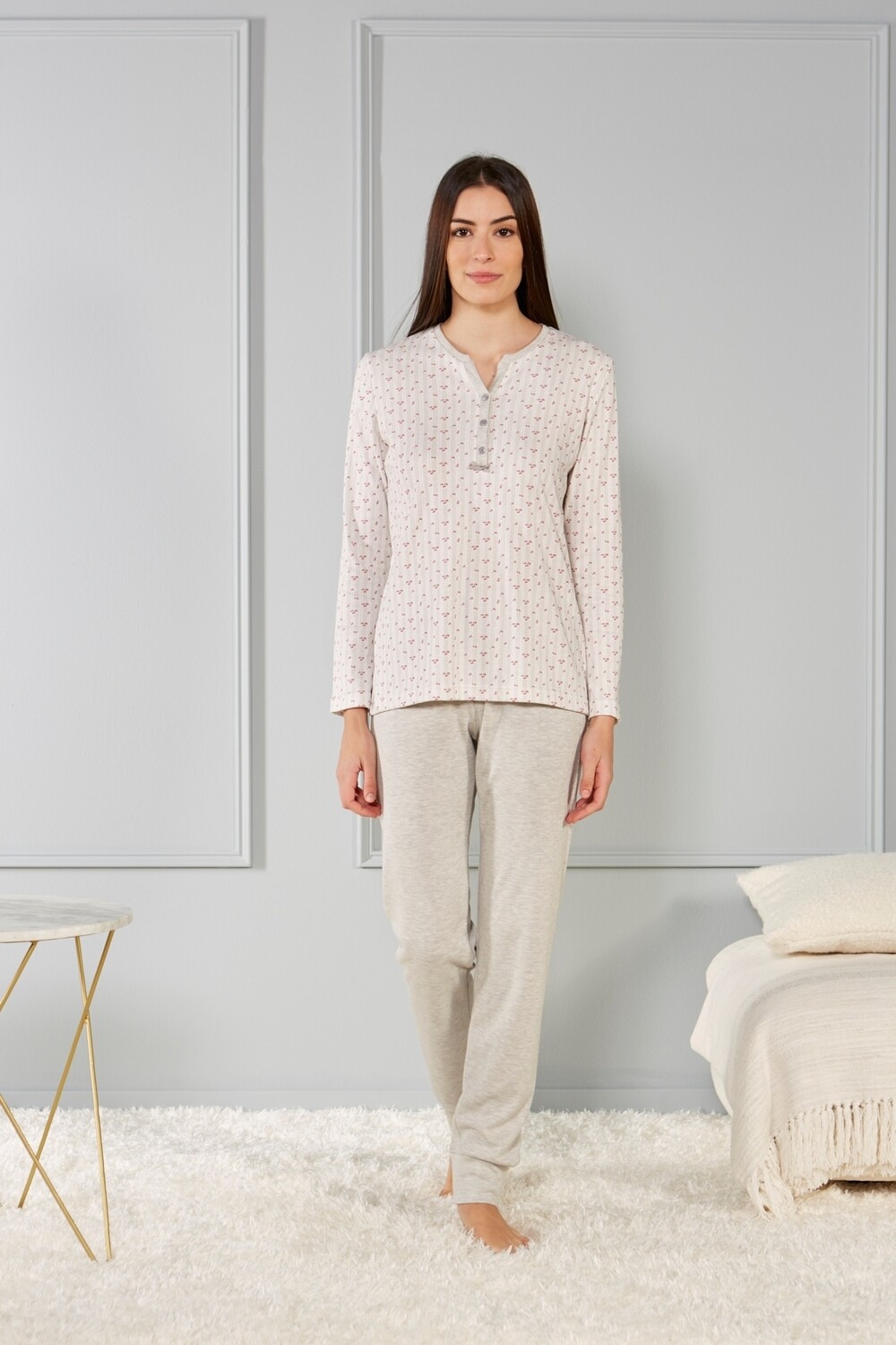 Pijama Belty 0148 Classic grey Flowers