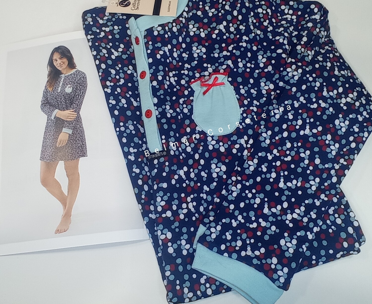 Camisola Cotton  2869 Cute dots