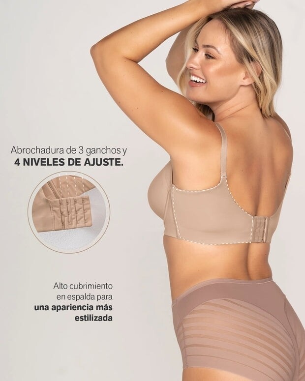 Sujetador con aros y copa modelada con espuma y espalda de alto cubrimiento Leonisa Cover Bra 11970