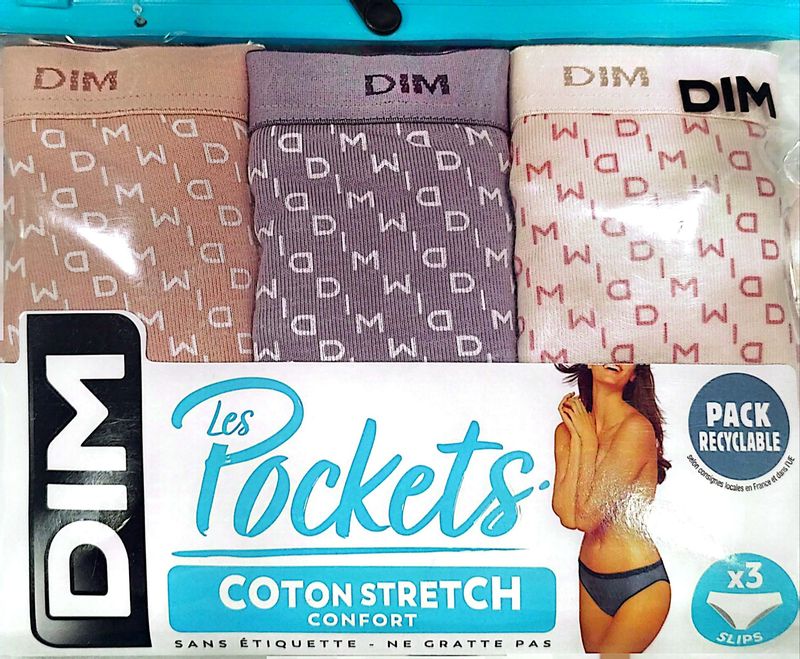 Pack 3 braguitas Les Poquets DIM D4C17