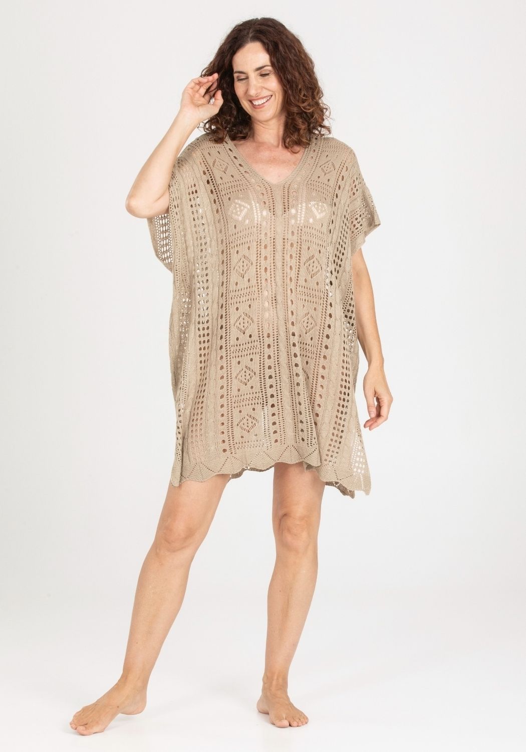 Kaftan Pettrus 3626 ganchillo taupe
