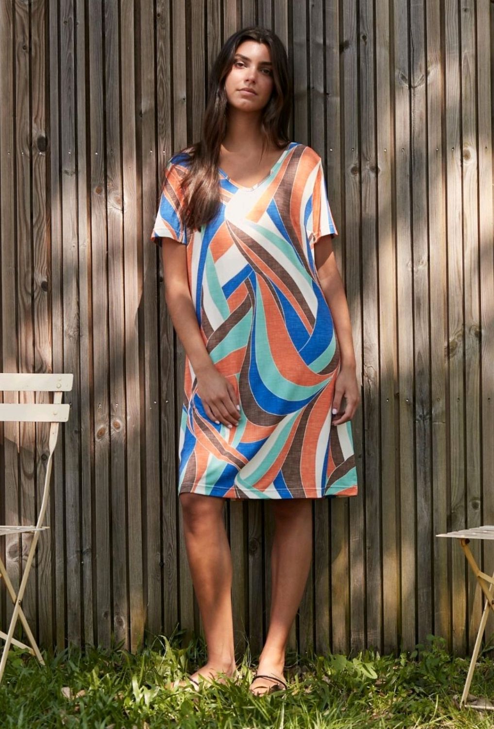 Vestido ligero manga corta Belty 26V1019Y