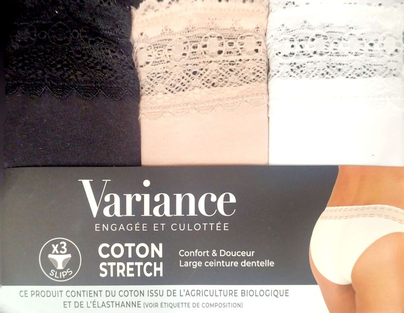 Pack 3 Braguitas Algodón Variance  6022712