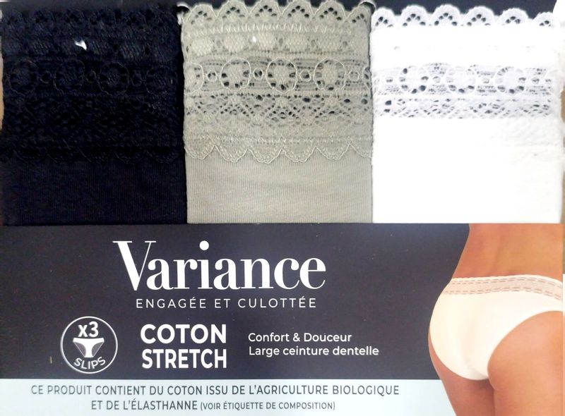 Pack 3 Braguitas Algodón Variance  6022712