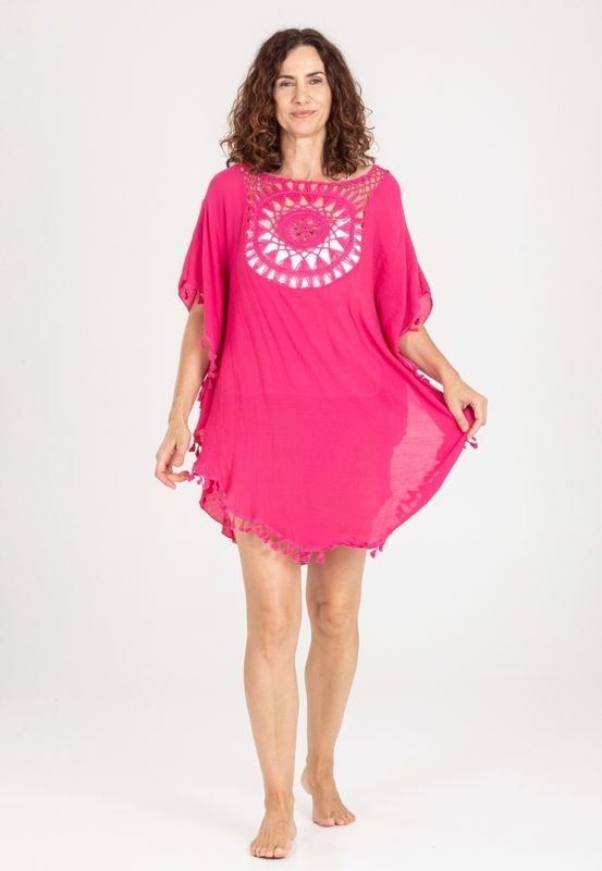 Caftán Crochet Fucsia Pettrus 3624