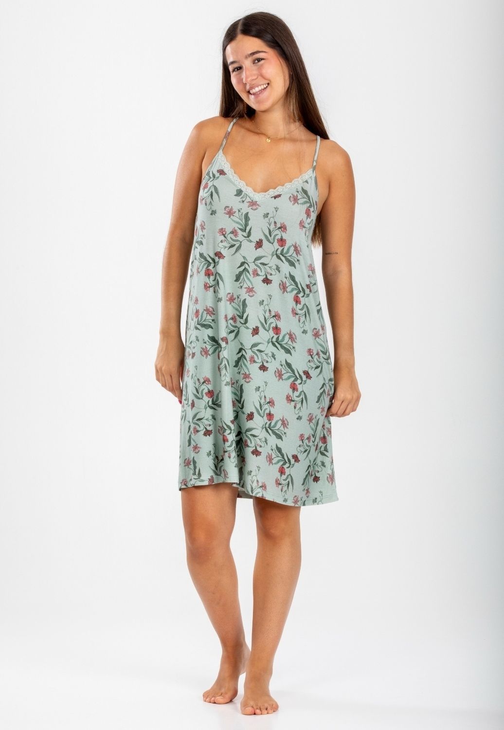 Camisola de tirantes finos en Viscosa de Pettrus 3777