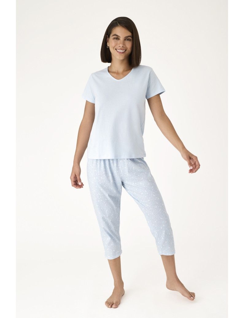 Pijama Manga corta pantalón capri Promise N213622