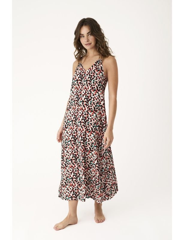 Vestido largo tirantes viscosa Promise S10547