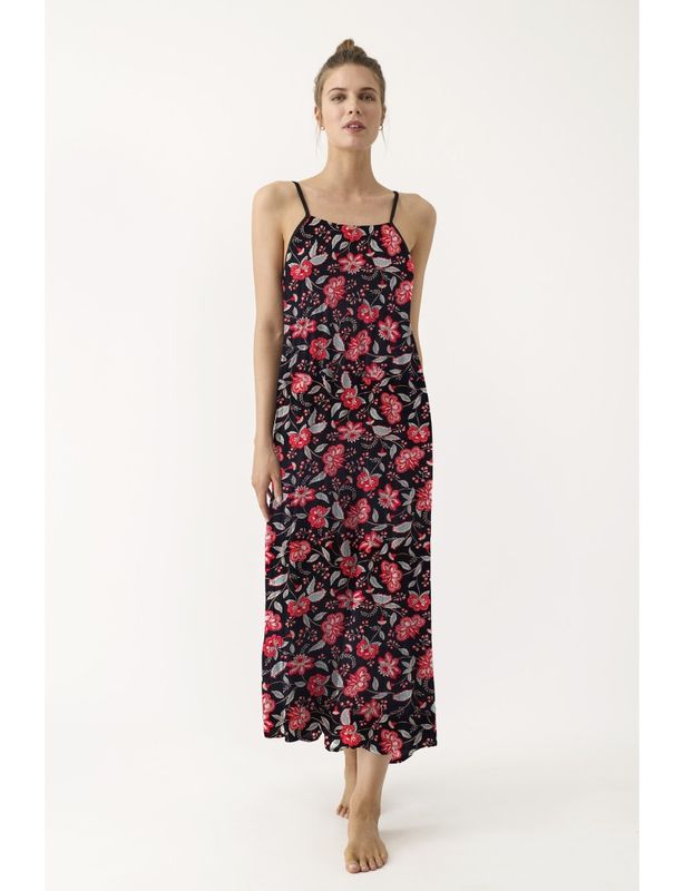 Vestido largo tirantes Crepé Promise S11127