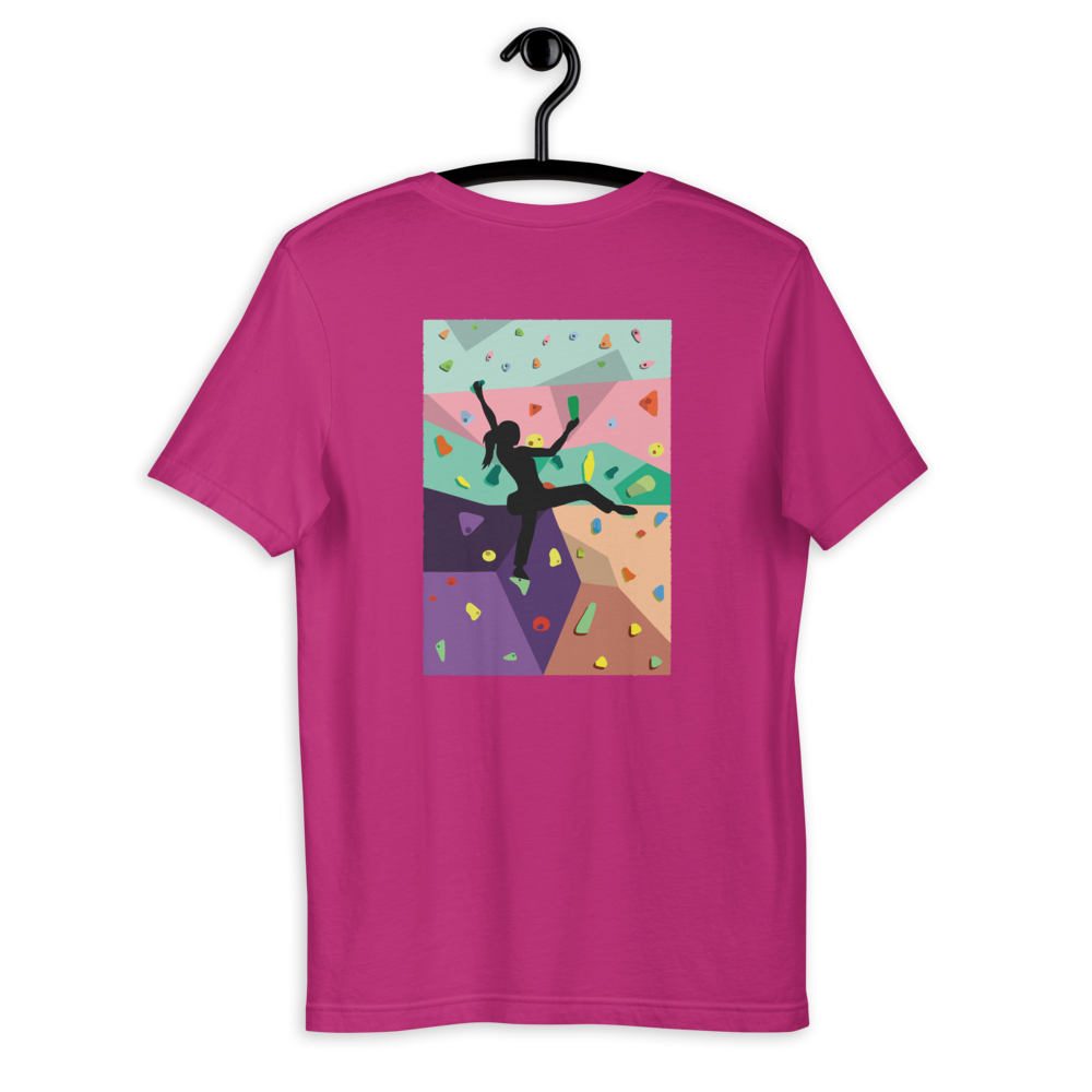Girls Who Climb Women&#39;s Rock Climbing T Shirts Back Print Light Colours