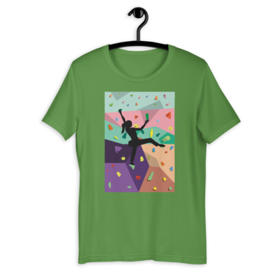 Girls Who Climb Climbing Tops Womens Front Print T-Shirt Light Colours