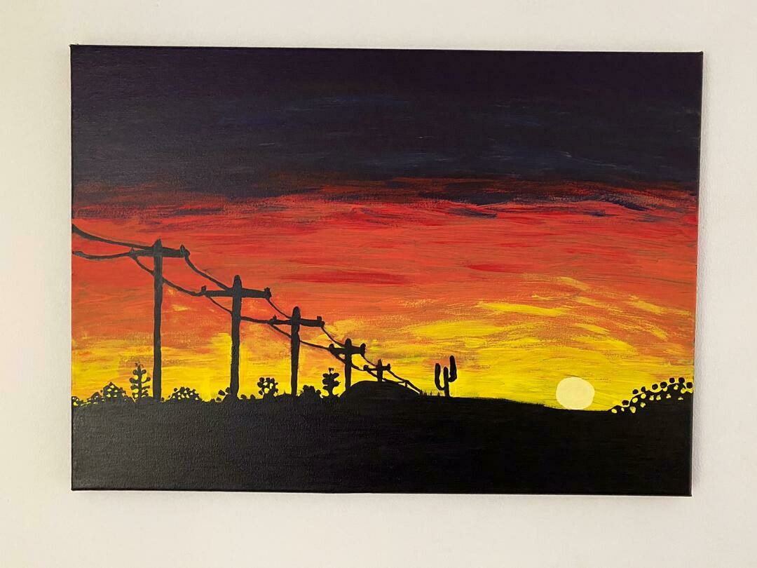 Sunset in the Desert