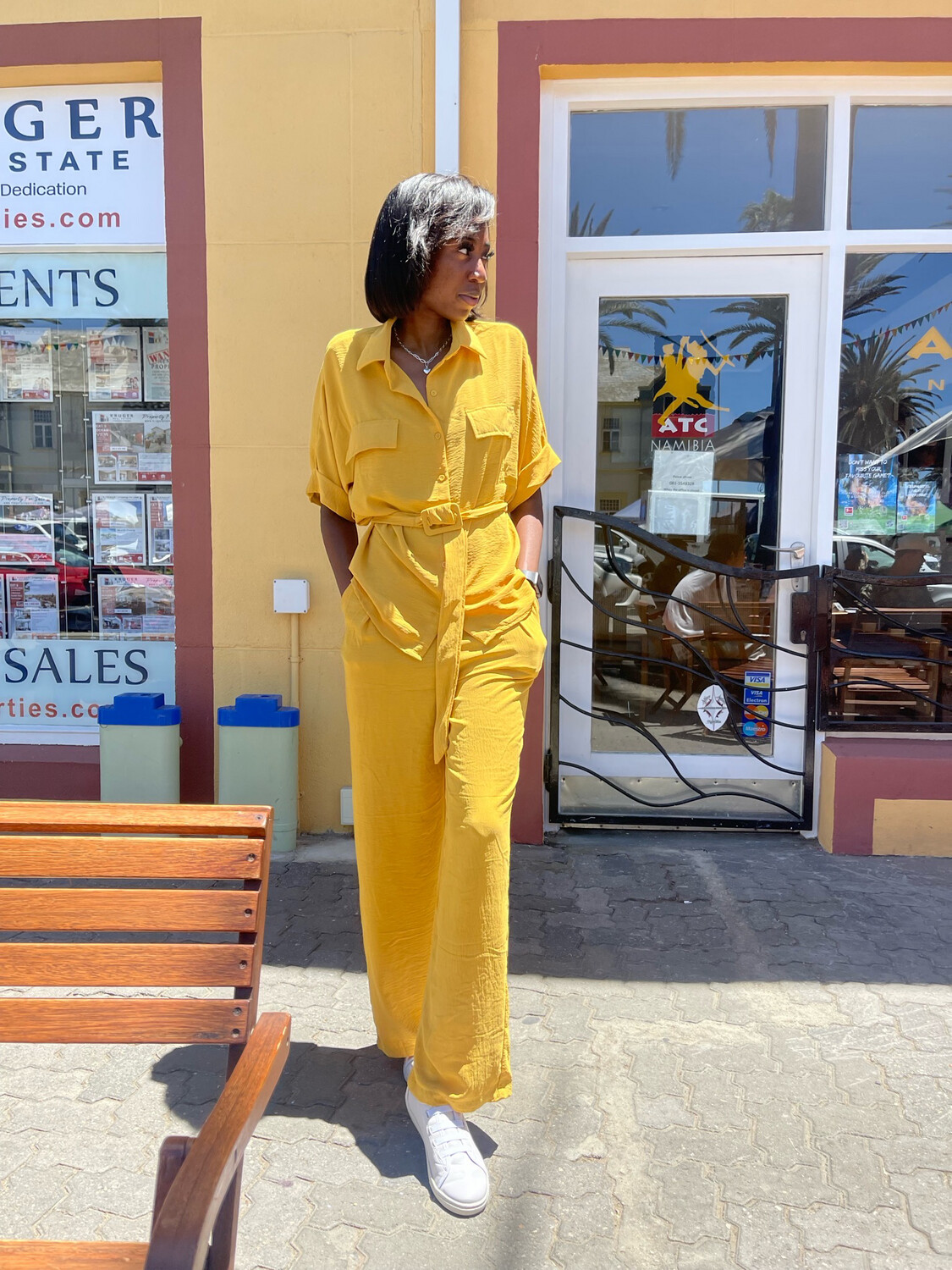 Yellow 2-piece suit
