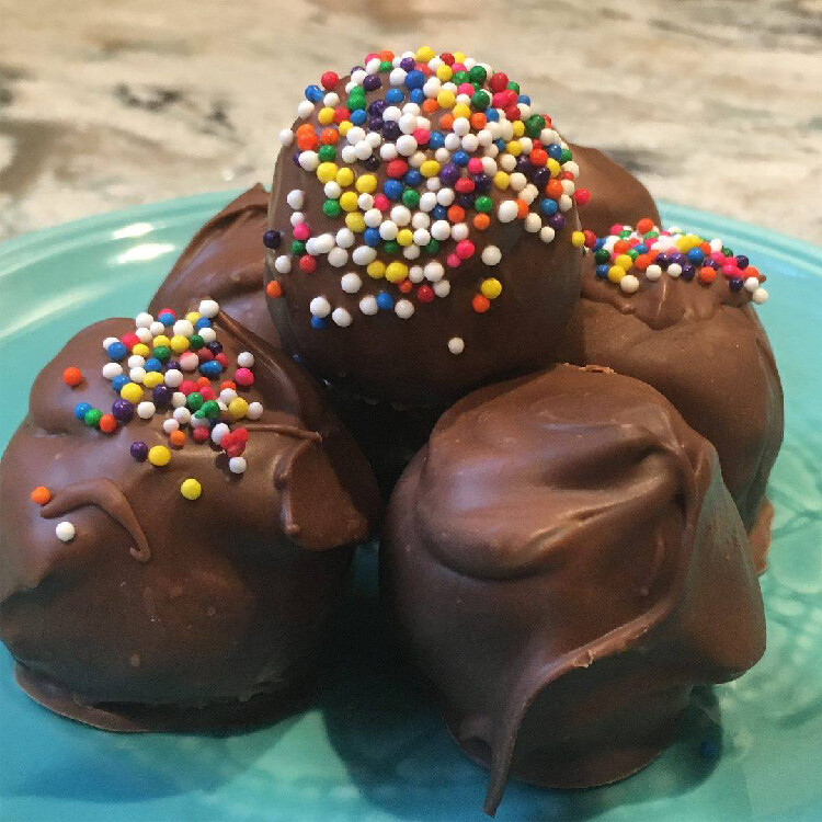 Chocolate covered Cookie Dough Truffles