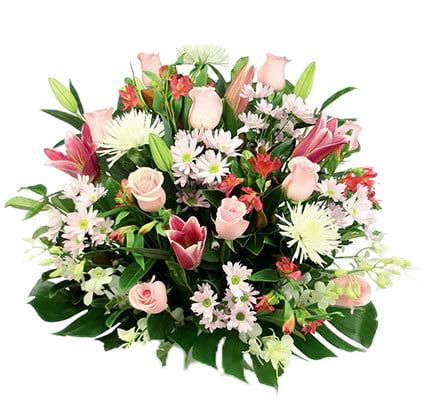 Centro floral variado de temporada