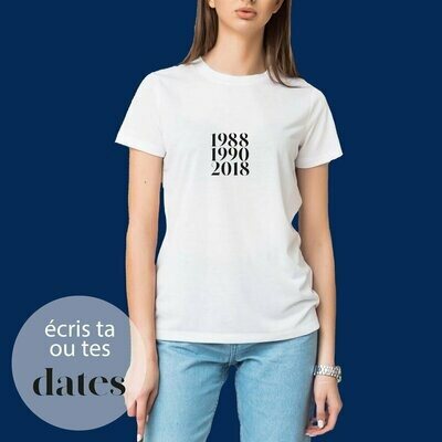T-shirt femme DATES personnalisable