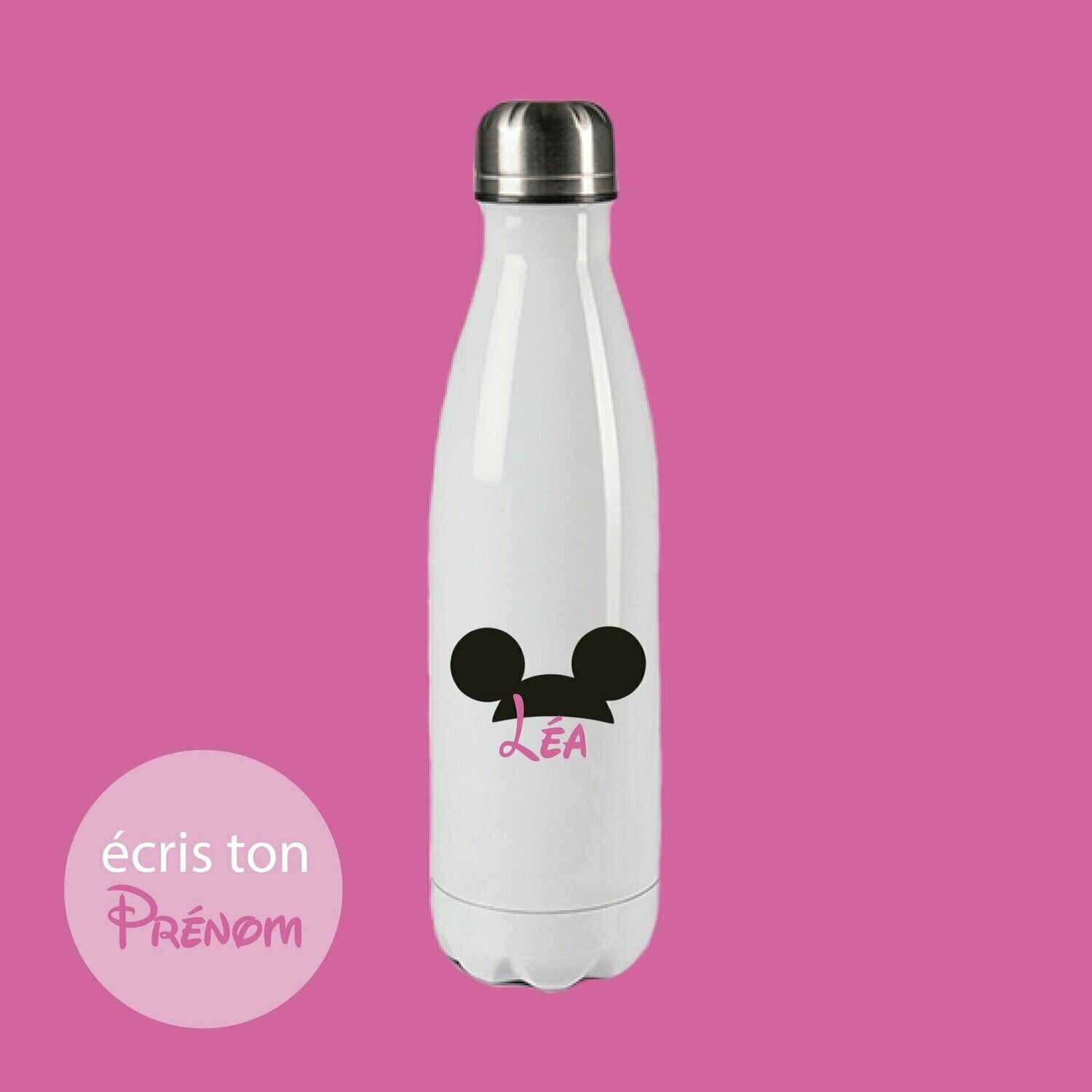 Bouteille isotherme personnalisée _ MICKEY ROSE