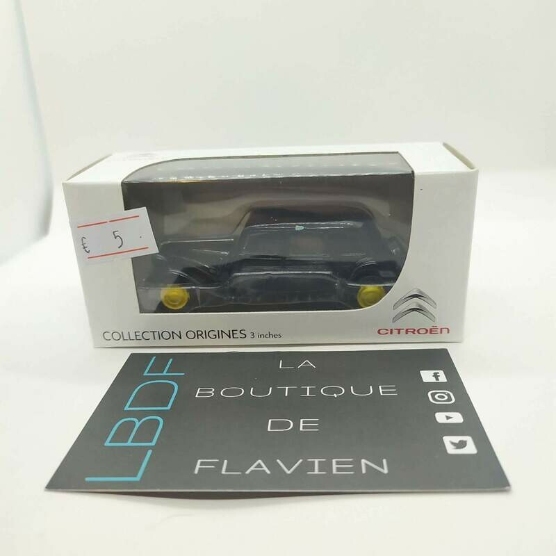 Citroen Traction Noir jantes jaunes