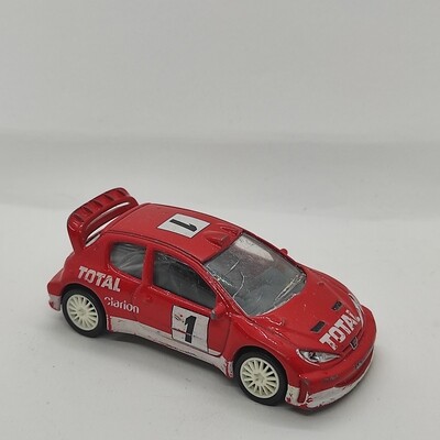 Peugeot 206 WRC rouge N°1
